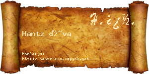 Hantz Éva névjegykártya